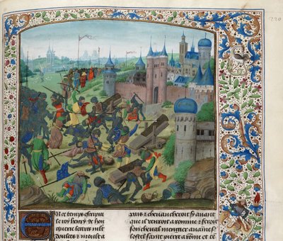 A nikápolyi csata 1396. szeptember 25-én, kb. 1470-1475 között. alkotó: Unbekannt