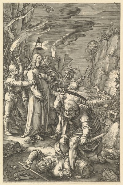 Krisztus árulása, Krisztus szenvedéséből, kb. 1598-1617. alkotó: Unbekannt