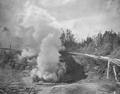 The Black Growler, Norris Geyser Basin, Yellowstone Park, Montana, USA, 1900 körül. alkotó: Unbekannt