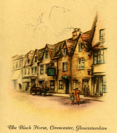 A fekete ló, Cirencester, Gloucestershire, 1936. alkotó: Unbekannt