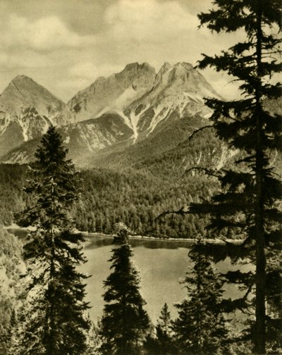 A Blindsee és a Páfrány-hágó, Tirol, Ausztria, 1935. alkotó: Unbekannt
