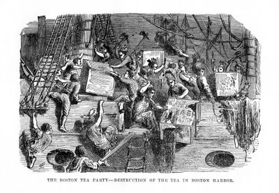 Boston Tea Party, 1773. december 16., 1872 alkotó: Unbekannt