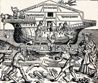 A Noé által felügyelt bárka építése, 1493, 1903 alkotó: Unbekannt