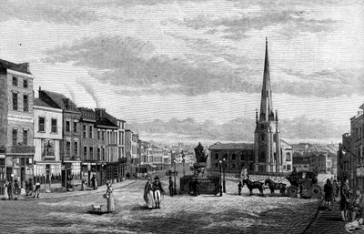 A Bull Ring a St Martins templommal, Birmingham, 1812 1887 alkotó: Unbekannt