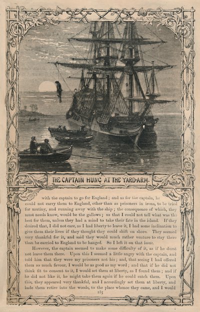 A kapitány lógott az udvari karban, 1870 alkotó: Unbekannt