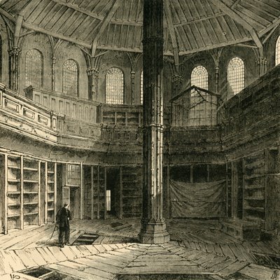 A káptalanház helyreállítása előtt, 1881. alkotó: Unbekannt