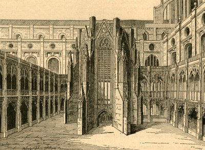 Az Old St. Pauls káptalanháza, Hollar nézetéből, 1897. alkotó: Unbekannt