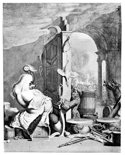 A bájos nyers, Szatíra Händelről, 1754 alkotó: Unbekannt