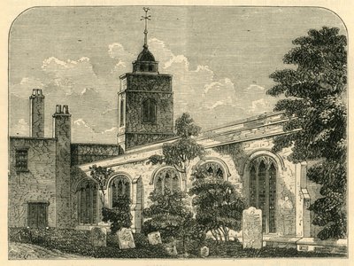 A Church of Allhallows, Barking, 1750-ben, 1872 körül. alkotó: Unbekannt