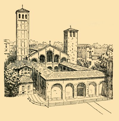A milánói Szent Ambrus-templom, 1930. alkotó: Unbekannt