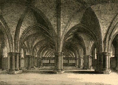 A Szent Hit temploma, a régi Szent Pálok kriptája, Hollar nézetéből, 1897. alkotó: Unbekannt