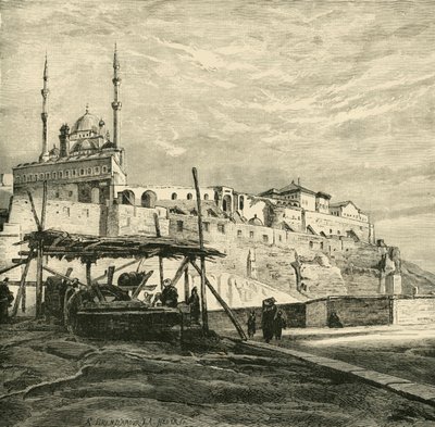 A kairói citadella, amelyet Szaladin épített, 1890. alkotó: Unbekannt
