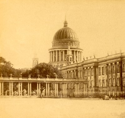 A városi palota és a Szent Miklós-templom, Potsdam, Németország, 1900 körül. alkotó: Unbekannt