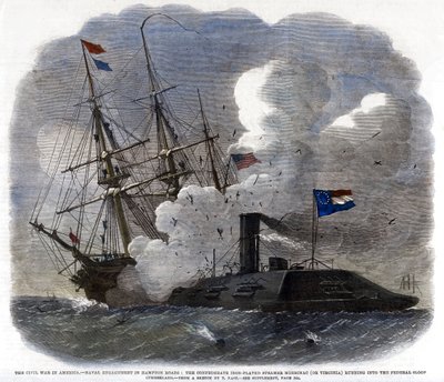Polgárháború Amerikában – Hampton Roads-i haditengerészet..., 1862 alkotó: Unbekannt