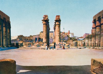 III. Amenhotep oszlopsora, Luxor temploma, Egyiptom, XX. század alkotó: Unbekannt