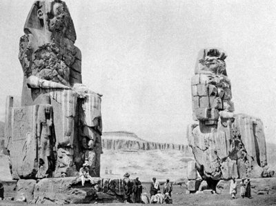 A memnoni kolosszusok, Luxor Théba, Egyiptom, 1922 alkotó: Unbekannt
