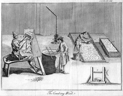 A fésülési munka, c1750 alkotó: Unbekannt