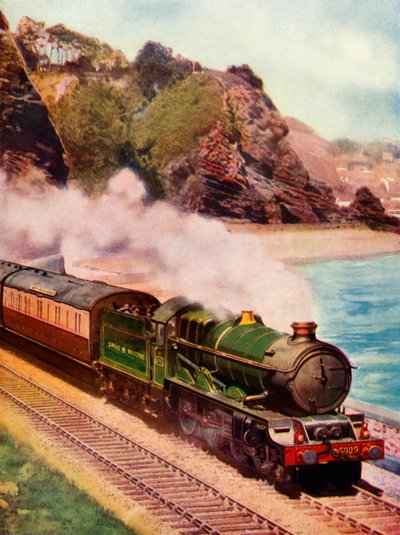 A Cornish Riviera Express, amelyet egy King osztályú mozdony rajzolt, 1935-36. alkotó: Unbekannt