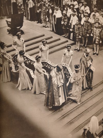 A koronázási szertartás az apátságban: A királynéi körmenet, 1937 alkotó: Unbekannt