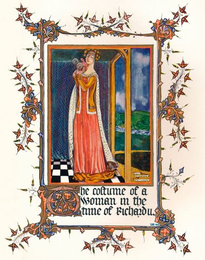 Egy nő jelmeze II. Richárd idejében, 14. század, 1904 alkotó: Unbekannt