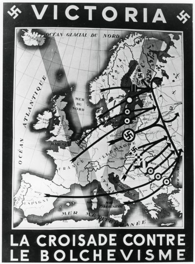 A keresztes hadjárat a bolsevizmus ellen, Vichy francia propagandaplakát, 1941 alkotó: Unbekannt
