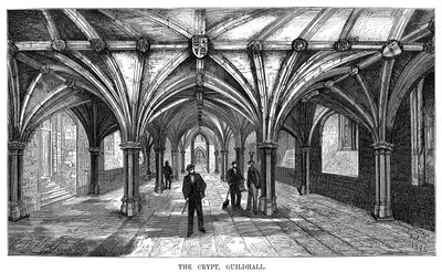 The Crypt, Guildhall, City of London, 1886 alkotó: Unbekannt