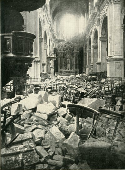 A Cambrai katedrálisban okozott kár, 1919. alkotó: Unbekannt