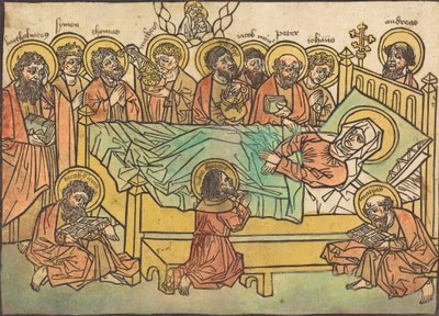 A Szűz halála, 14651470. alkotó: Unbekannt