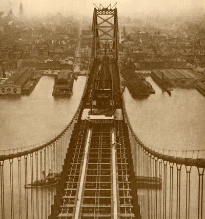 A Delaware folyó függőhídja, 1930. alkotó: Unbekannt