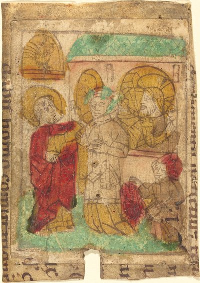 Péter tagadása c. 14551465. alkotó: Unbekannt