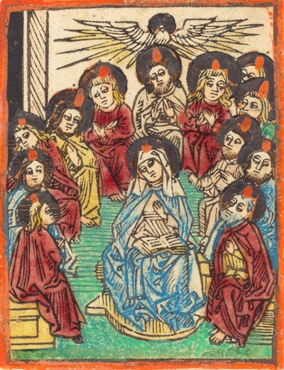 A Szentlélek leszállása, 14801490. alkotó: Unbekannt