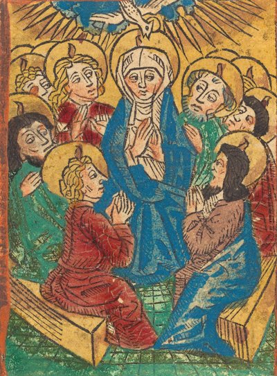 A Szentlélek leszállása, c. 1490. alkotó: Unbekannt
