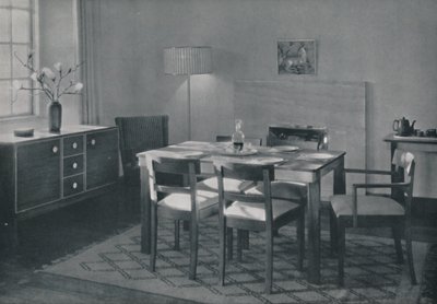 Az étkező - Dió és platán bútorok, 1942. alkotó: Unbekannt