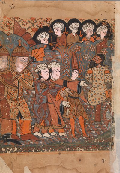 A becstelen ötvöst felakasztják, folio egy Kalila wa Dimnából, 18. század. alkotó: Unbekannt