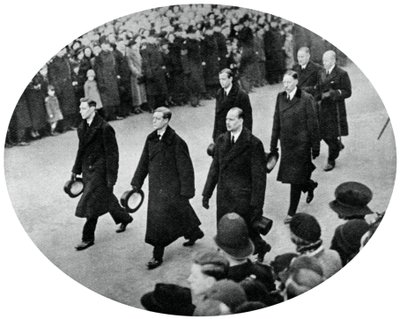 York hercege és testvérei György király vs temetési körmenetében, 1936, 1937 alkotó: Unbekannt