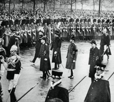 York hercege György király vs temetési menetében, 1936, 1937 alkotó: Unbekannt