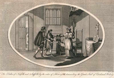 Norfolk és Suffolk hercegei Wolsey bíboros nagypecsétjét követelik, 1529 1793 alkotó: Unbekannt