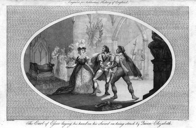 Essex grófja a kardjára teszi a kezét, amikor Erzsébet királynő eltalálta., 1792 alkotó: Unbekannt