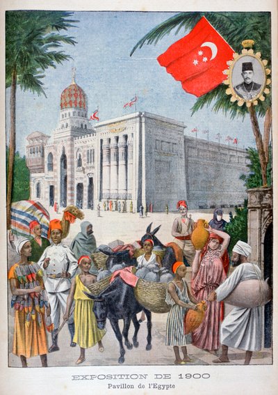 Az egyiptomi pavilon az 1900-as egyetemes kiállításon, Párizs, 1900 alkotó: Unbekannt