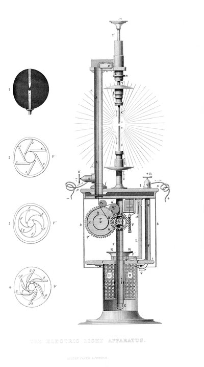 Az elektromos világítóberendezés, 1866 alkotó: Unbekannt