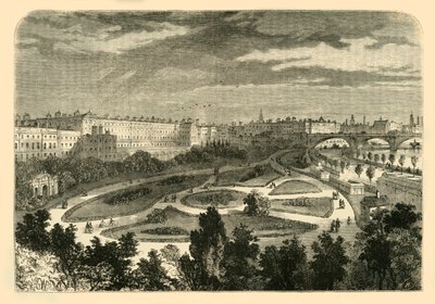 A rakpart a Charing Cross hídról, 1881. alkotó: Unbekannt