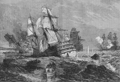 Az Enemys Vessels elakadt a Point of Grao mellett, 1880 alkotó: Unbekannt