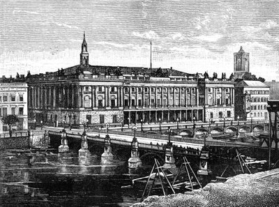 The Exchange and Fredericks Bridge, Berlin, 1900 alkotó: Unbekannt