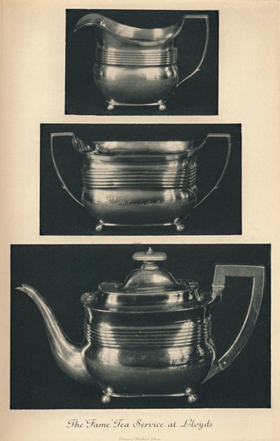 The Fame Tea Service at Lloyds, c1804, 1928 alkotó: Unbekannt