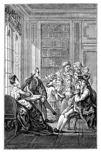 A család és a bíró, 1885 alkotó: Unbekannt