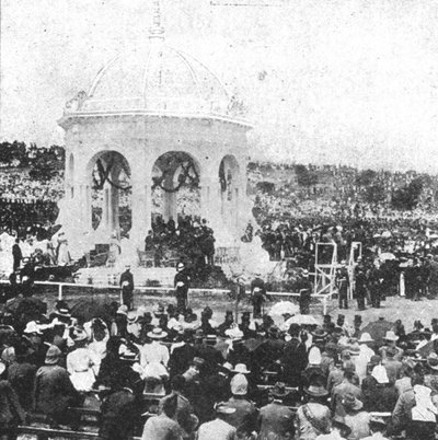 The Federation of Australia, 1901... Lord Hopetoun aláírta az esküt Sydneyben..., 1901. alkotó: Unbekannt