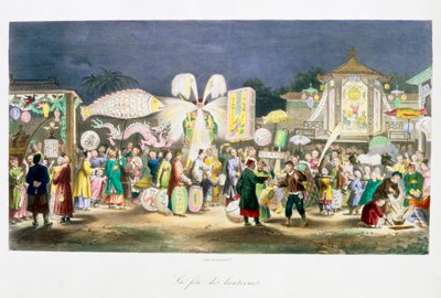 A Lámpás Fesztivál, Kína, 1824-1827 alkotó: Unbekannt
