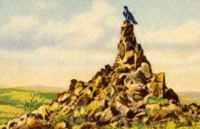 A Fliegerdenkmal, emlékmű a Wasserkuppén, Hesse, Németország, 1932. alkotó: Unbekannt