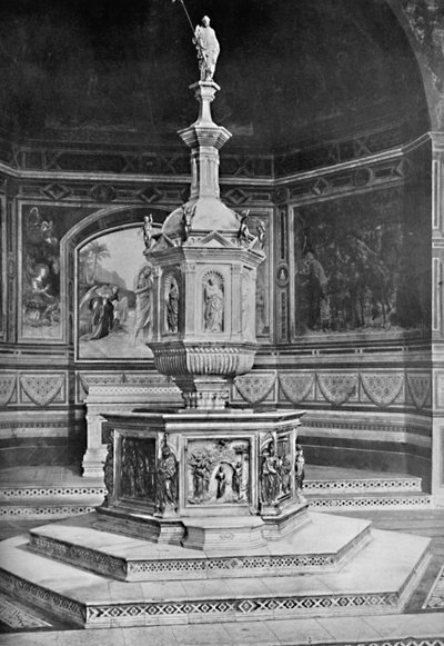 A betűtípus a San Giovanni templomban, Siena, 1903 alkotó: Unbekannt