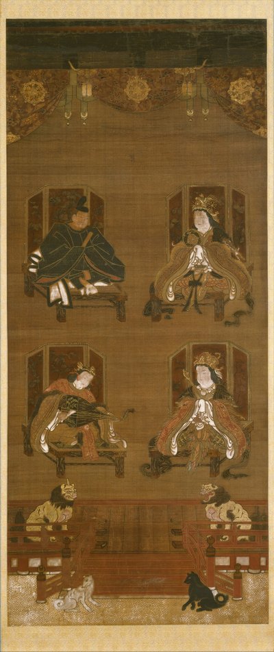 A Koyasan templomkomplexum négy istensége, 14. század vége. alkotó: Unbekannt